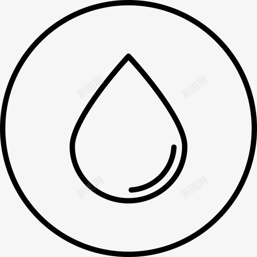 水滴生态环境图标svg_新图网 https://ixintu.com 水滴 环境 环境环线 生态 节约