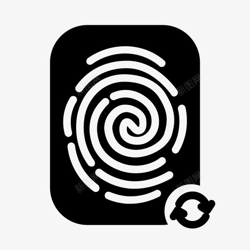 刷新指纹扫描拇指图标svg_新图网 https://ixintu.com 刷新指纹 扫描 拇指