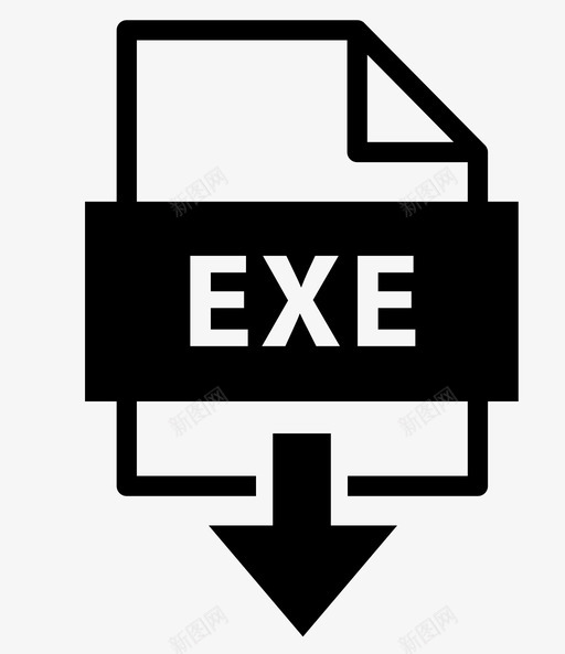 exe存档扩展名图标svg_新图网 https://ixintu.com 下载exe 下载文件 存档 扩展名 文件