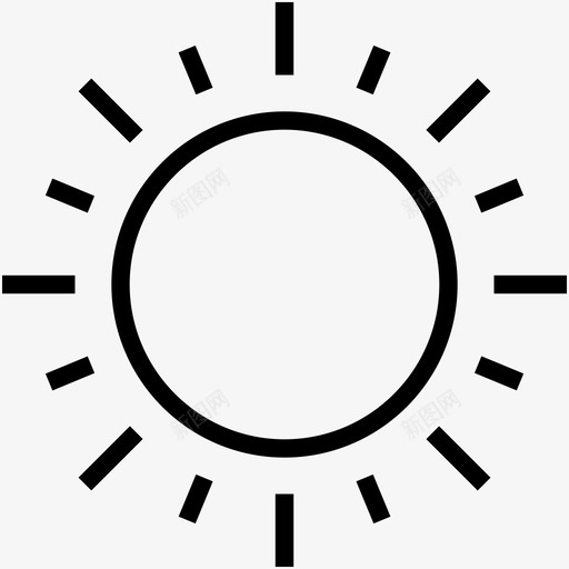 太阳晴天早晨图标svg_新图网 https://ixintu.com 天气线图标 太阳 早晨 晴天 阳光