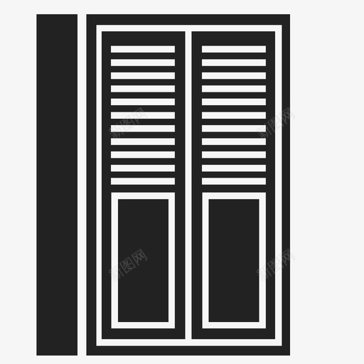 衣柜卧室家具图标svg_新图网 https://ixintu.com 储物柜 储藏室 卧室 家具 衣柜