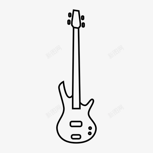 低音吉他乐器四弦琴图标svg_新图网 https://ixintu.com 乐器 低音吉他 四弦琴