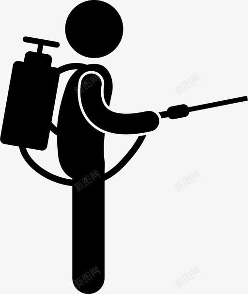 人工喷洒杀虫剂园丁杀虫剂图标svg_新图网 https://ixintu.com 人工喷洒杀虫剂 人类园艺 园丁 杀虫剂