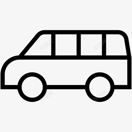 公共汽车长途汽车交通工具图标svg_新图网 https://ixintu.com 交通工具 公共汽车 车辆 运输线路图标集合 长途汽车