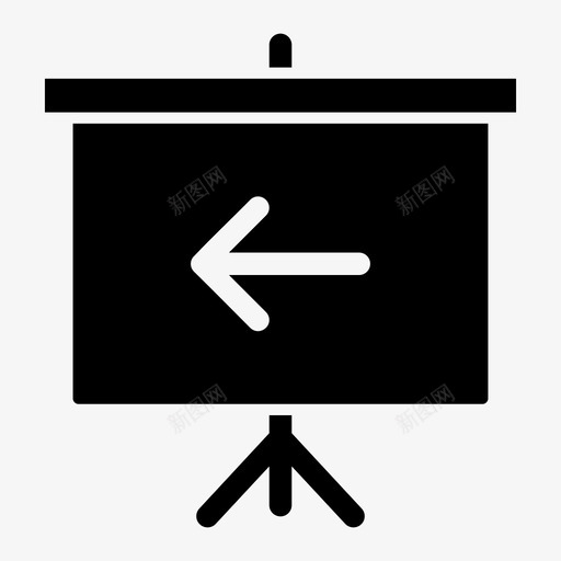投影屏幕上一个大屏幕解释者图标svg_新图网 https://ixintu.com 大屏幕 左 投影屏幕上一个 教学 板 演示 解释 解释者
