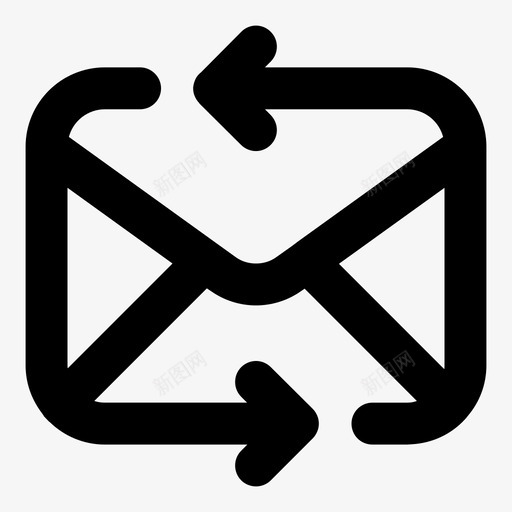 刷新邮件同步更新图标svg_新图网 https://ixintu.com 刷新邮件 同步 更新 通讯信息填充粗体