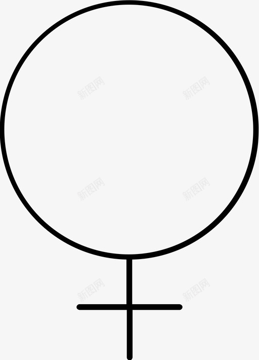 金星炼金术占星术图标svg_新图网 https://ixintu.com 占星术 圆形几何行星符号 天文学 女性 炼金术 行星 金星