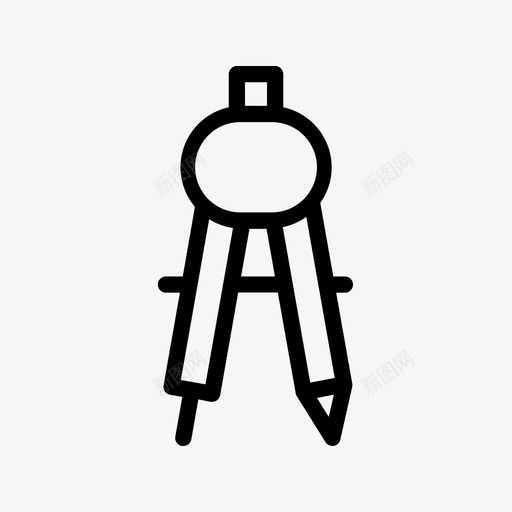 绘图罗盘技术制图教育学校科目图标svg_新图网 https://ixintu.com 技术制图 教育学校科目 绘图罗盘