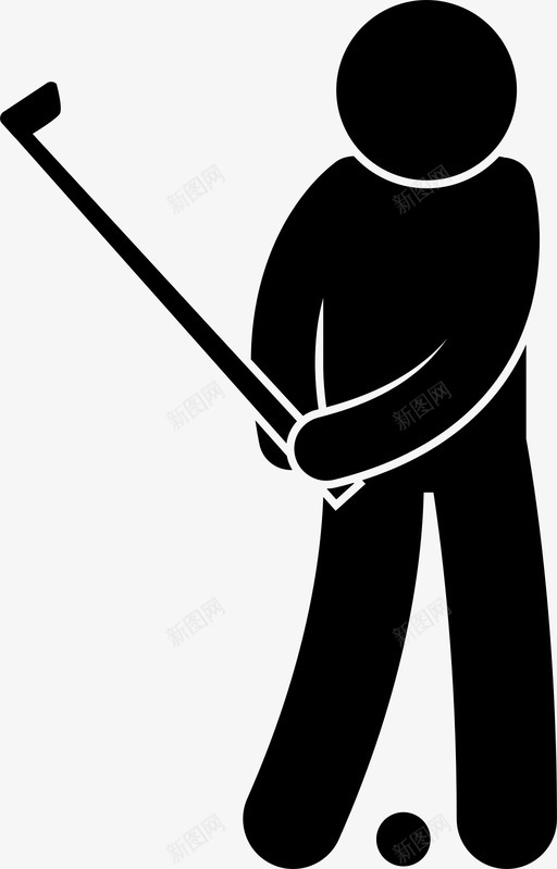 高尔夫挥杆球高尔夫球手图标svg_新图网 https://ixintu.com 人 姿势 球 高尔夫挥杆 高尔夫球手