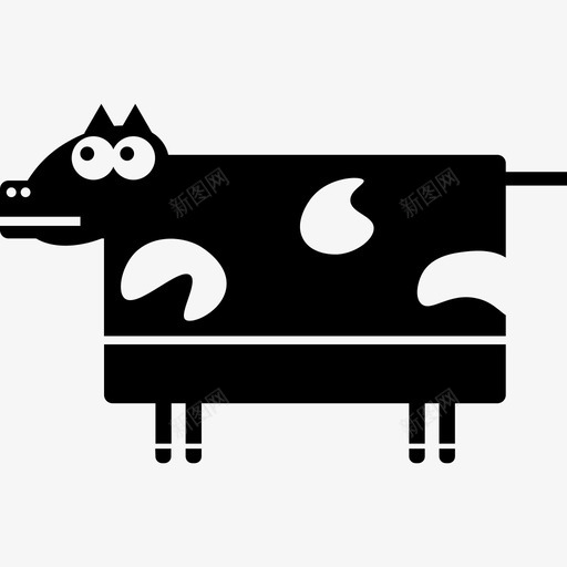 牛动物小牛图标svg_新图网 https://ixintu.com 农场 动物 小牛 母牛 牛