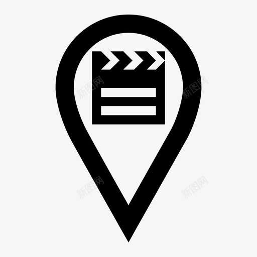 电影电影院地点图标svg_新图网 https://ixintu.com 剧院 哈哈 地点 电影 电影院
