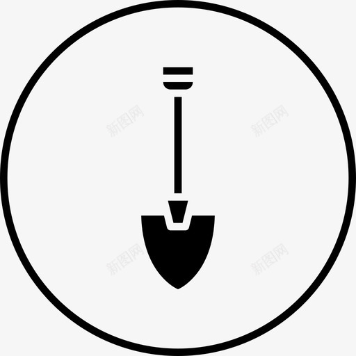 铲挖设备图标svg_新图网 https://ixintu.com 农耕圆整 工具 挖 机械 设备 铲