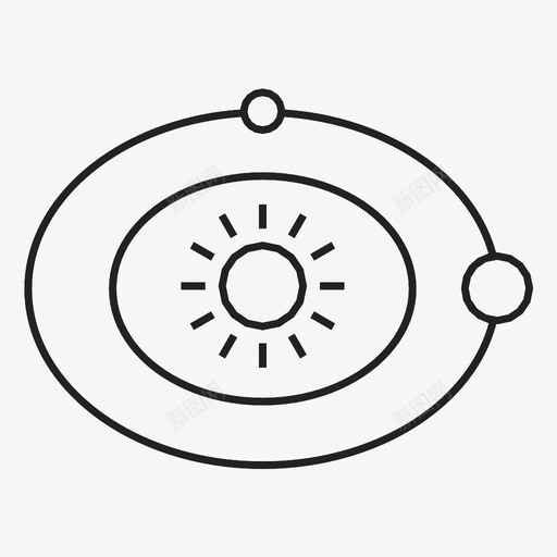 太阳系圆形轨道图标svg_新图网 https://ixintu.com 圆形 太阳 太阳系 时间 行星 轨道