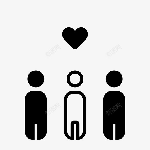 男组爱男图标svg_新图网 https://ixintu.com 人 关系 爱 男 男套装 男组