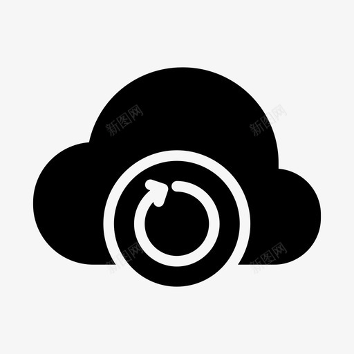 云加载云更新云上传图标svg_新图网 https://ixintu.com cloadlaoding 云上传 云加载 云更新 文件上传