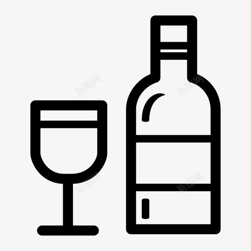 葡萄酒饮料红酒图标svg_新图网 https://ixintu.com 假日 白酒 红酒 葡萄酒 酒瓶 饮料