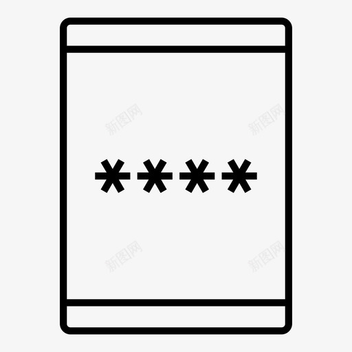 平板电脑密码访问锁定阻止图标svg_新图网 https://ixintu.com 密码保护 密钥 平板电脑密码 访问锁定 阻止
