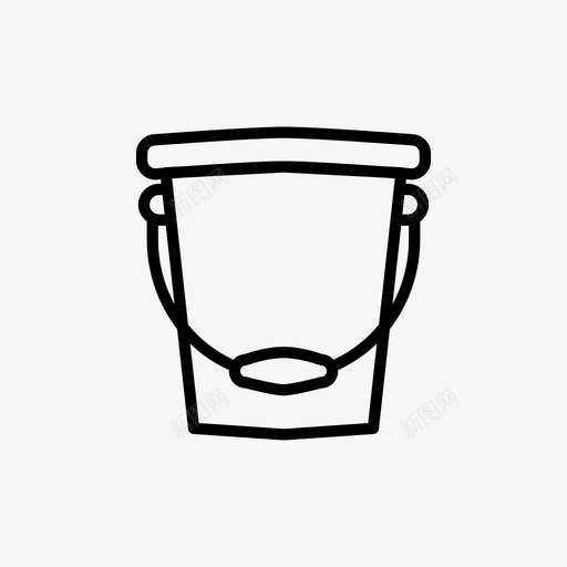 水桶垃圾桶杂务图标svg_新图网 https://ixintu.com diy 垃圾桶 家务 工艺 杂务 水桶