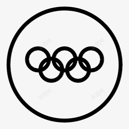 奥运会运动员参赛国家图标svg_新图网 https://ixintu.com 世界旗帜圆形轮廓 体育 参赛国家 奥林匹克五环 奥运会 运动员
