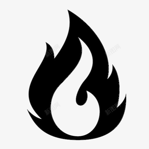 时髦的火焰活着的火图标svg_新图网 https://ixintu.com 时髦的火焰 活着的 漩涡 火 魔法