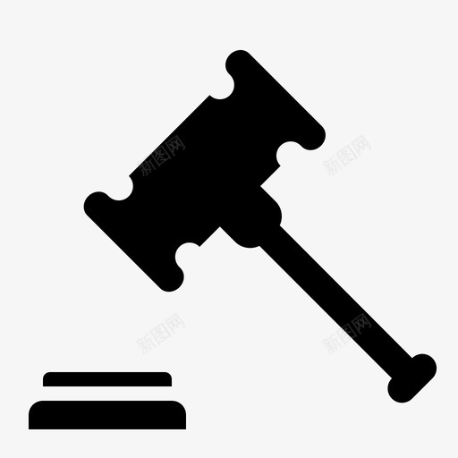 木槌拍卖交易图标svg_新图网 https://ixintu.com 交易 地产 房地产 拍卖 木槌