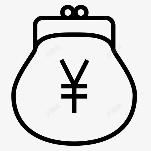 硬币钱包钱钱包图标svg_新图网 https://ixintu.com 日元 硬币钱包 钱 钱包