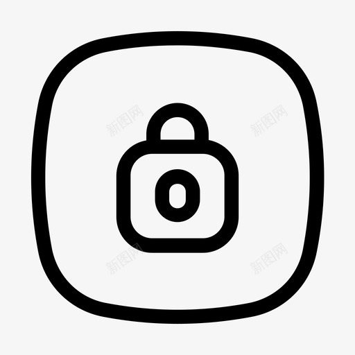 锁入口按钮图标svg_新图网 https://ixintu.com 入口 安全 按钮 线路软盒 锁