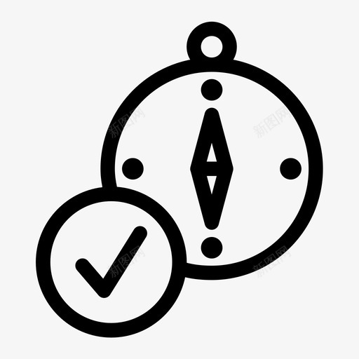 接受指南针批准导航图标svg_新图网 https://ixintu.com 好吗 导航 批准 接受指南针