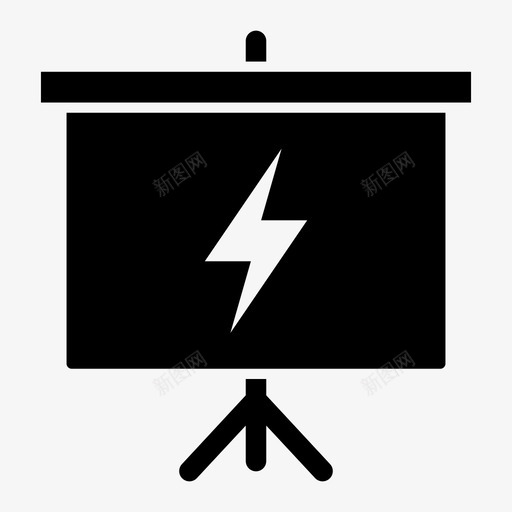 闪光投影屏大屏幕板图标svg_新图网 https://ixintu.com 大屏幕 屏幕投影仪 板 演示 讲解 讲解器 闪光投影屏
