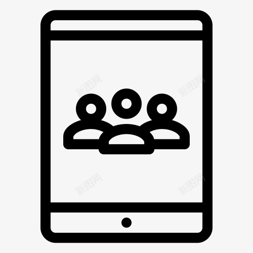 平板电脑电话会议商务小组图标svg_新图网 https://ixintu.com 会议 商务 小组 平板电脑电话会议 电话销售 视频会议