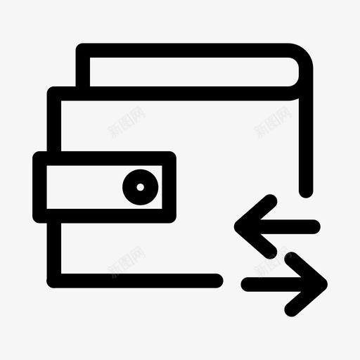 转账钱包箭头货币图标svg_新图网 https://ixintu.com 支付 箭头 货币 转账钱包 钱包中等