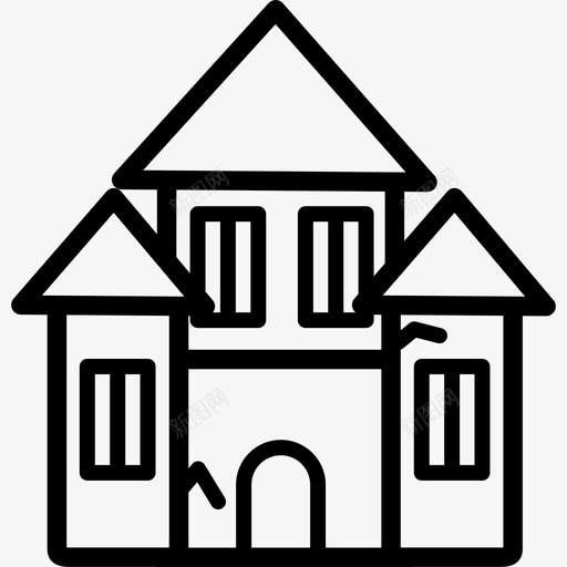 鬼屋建筑乐趣图标svg_新图网 https://ixintu.com 乐趣 建筑 鬼屋 鬼魂