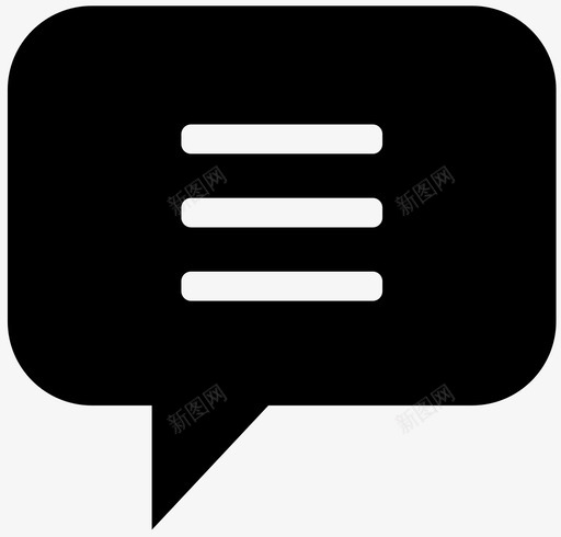 菜单气泡汉堡菜单语音气泡图标svg_新图网 https://ixintu.com 汉堡菜单 菜单气泡 语音气泡