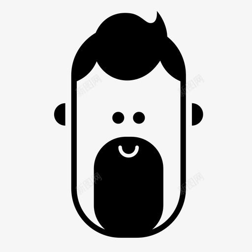 时髦胡子性格图标svg_新图网 https://ixintu.com 哥们儿 性格 时髦 男人 胡子 脸