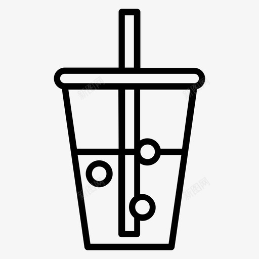饮料泡泡杯子图标svg_新图网 https://ixintu.com 不含酒精 杯子 泡泡 美味餐厅 餐厅 饮料