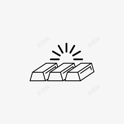 金条锭钱图标svg_新图网 https://ixintu.com 富 金条 钱 锭