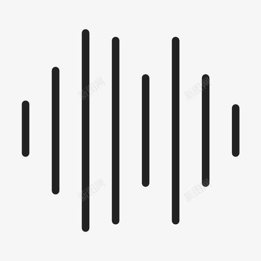 声音频率声波振动图标svg_新图网 https://ixintu.com 声波 声音频率 振动