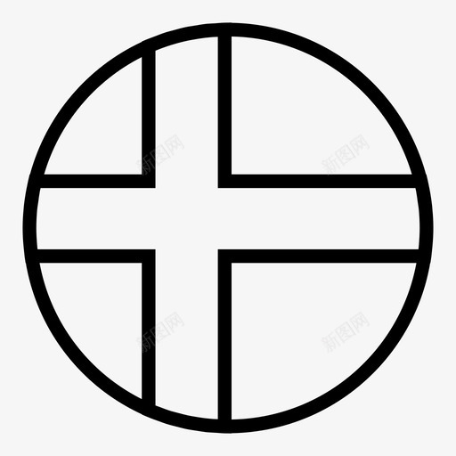 芬兰国家国旗图标svg_新图网 https://ixintu.com 世界国旗圆形轮廓 国家 国旗 芬兰 芬兰国旗
