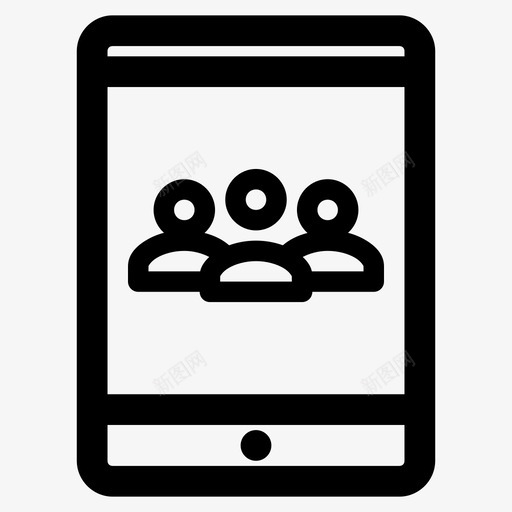 平板电话会议商务通信图标svg_新图网 https://ixintu.com 会议 商务 小组 平板电话会议 电话销售 通信