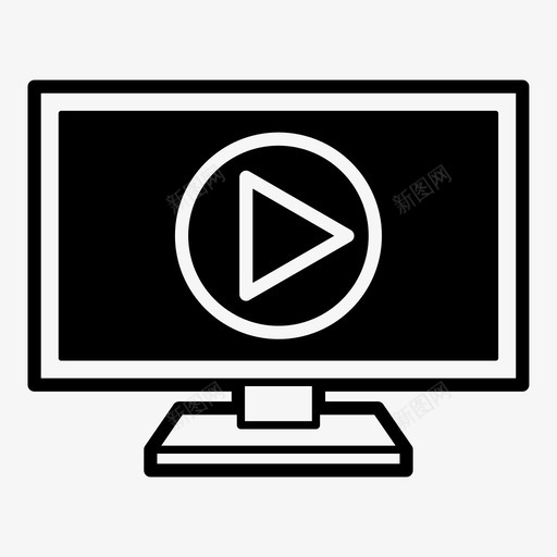 液晶电视显示器电视图标svg_新图网 https://ixintu.com 显示器 液晶电视 电视 电视屏幕 电视节目