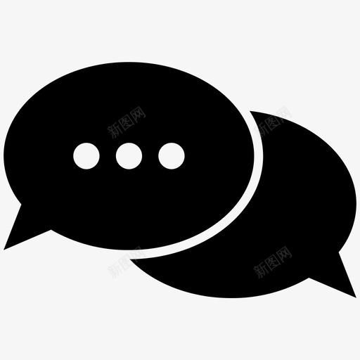 语音泡泡对话说话图标svg_新图网 https://ixintu.com 双重语音泡泡 对话 语音泡泡 说话