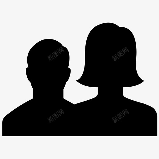 夫妻团体男人图标svg_新图网 https://ixintu.com 团体 团队 夫妻 女人 男人