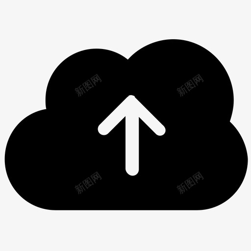 云上传云计算云信息图标svg_新图网 https://ixintu.com 云上传 云信息 云存储 云计算 无线互联网 用户界面图标集合