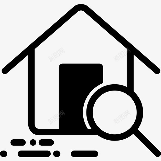 搜房买房不动产图标svg_新图网 https://ixintu.com 不动产 买房 搜房