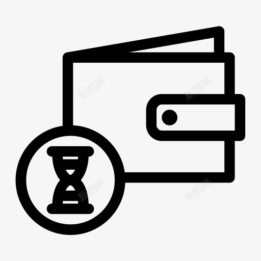 排队钱包余额钱图标svg_新图网 https://ixintu.com 付款 余额 排队钱包 钱