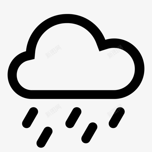 雨云凉图标svg_新图网 https://ixintu.com 云 凉 天气 雨