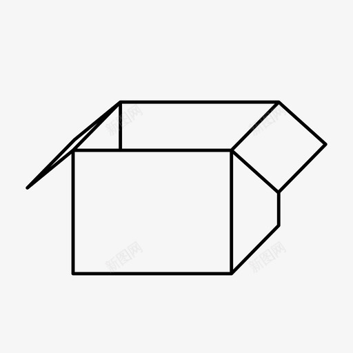 空盒邮寄箱送货图标svg_新图网 https://ixintu.com 包装 开箱 未包装 空盒 送货 邮寄箱