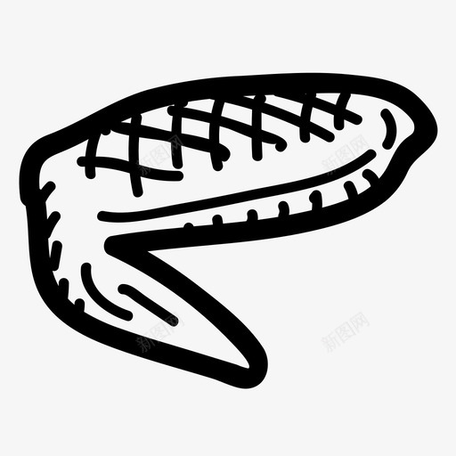 鸡翅食物油炸图标svg_新图网 https://ixintu.com 油炸 烤 食物 鸡翅