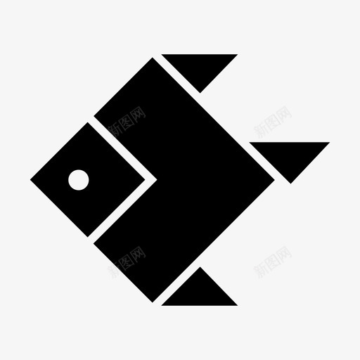 折纸鱼折纸动物图标svg_新图网 https://ixintu.com 折纸动物 折纸鱼