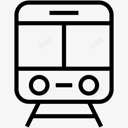 有轨电车机车地铁图标svg_新图网 https://ixintu.com 列车 地铁 有轨电车 机车 运输线路图标集